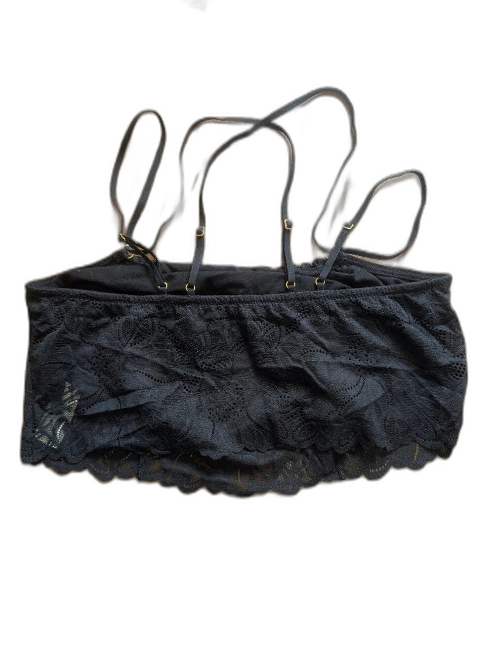 Aerie Holiday Best Lace Longline Bralette Black Size Large NEW - Picture 3 of 4